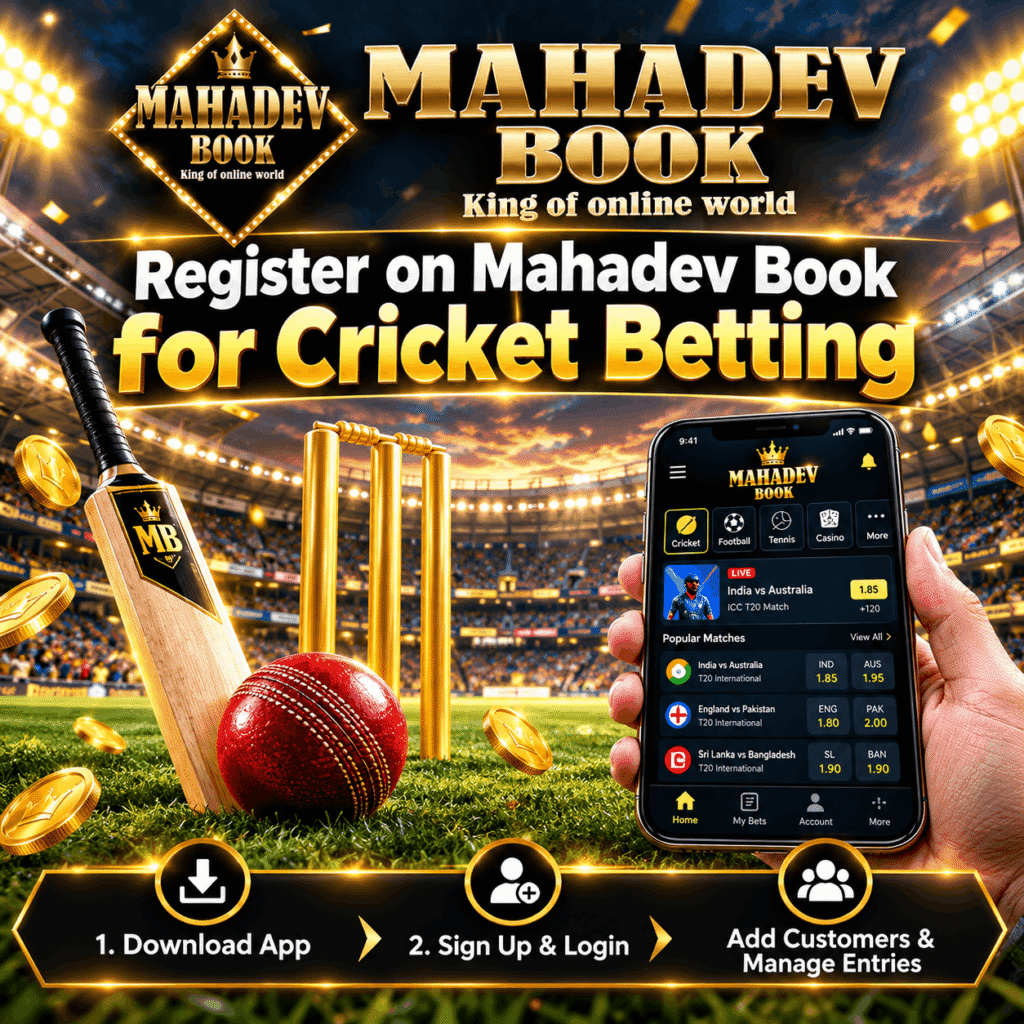 Register on Mahadev Book for Cricket Betting